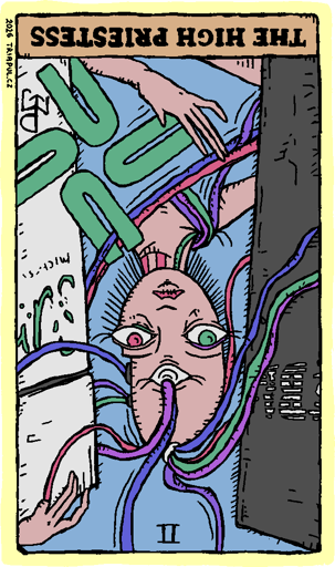 high priestess upside down